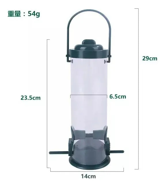 Comedero Dispensador Colgante Para Comida Pajaros Aves