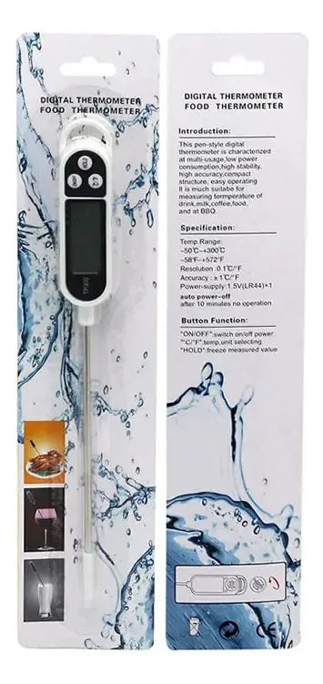 Termómetro digital con sonda para cocina, carnes, BBQ y alimentos