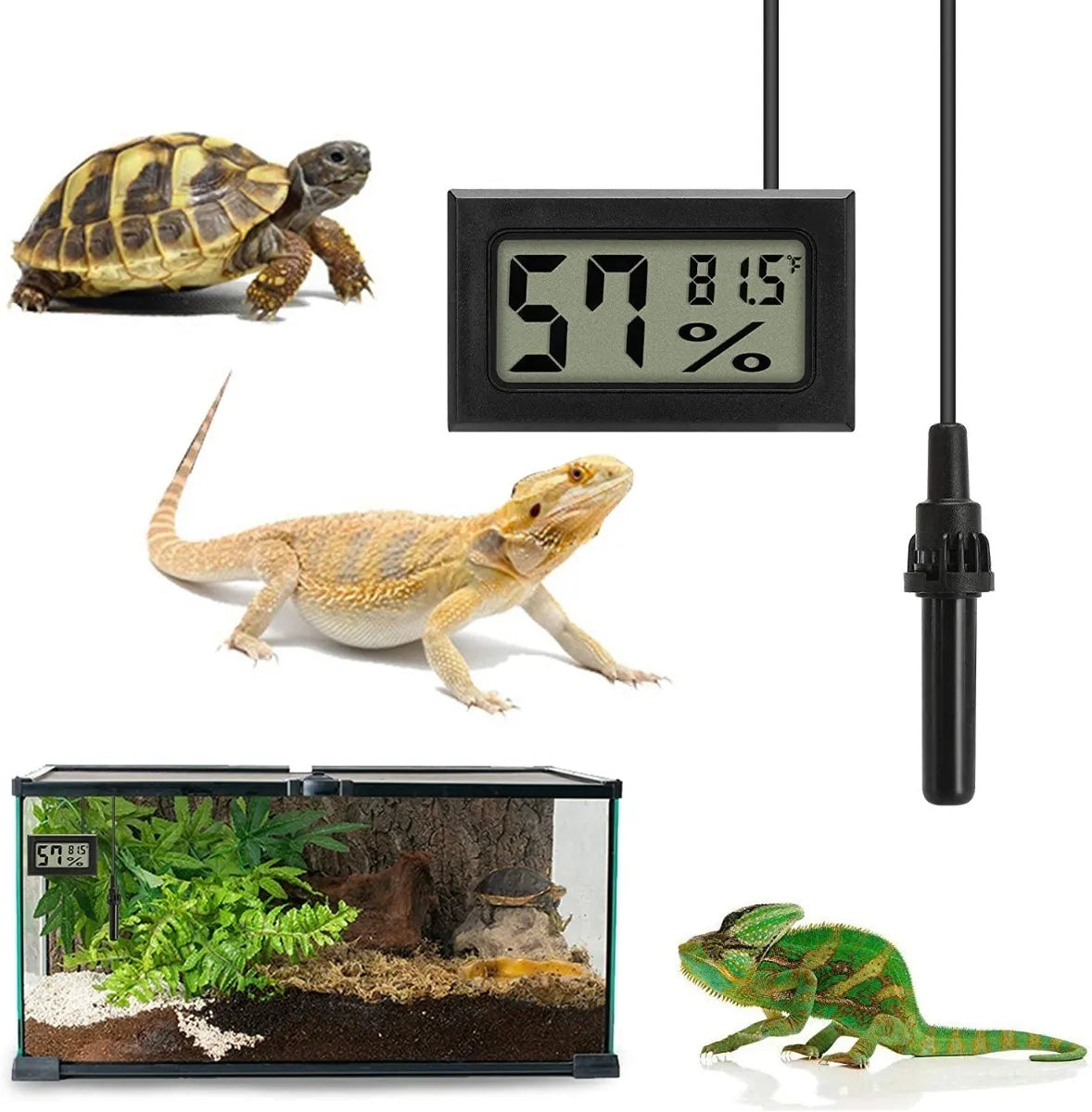 Termohigrómetro digital con sonda para medir temperatura y humedad