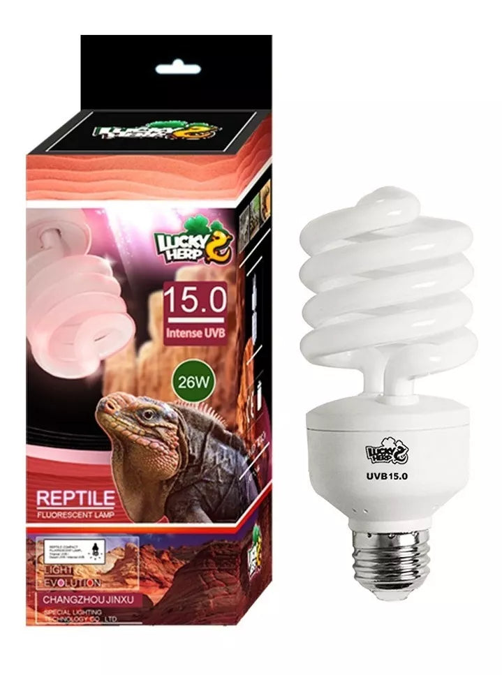 Bombillo En Espiral Uvb Intenso 15.0 -13w Reptiles