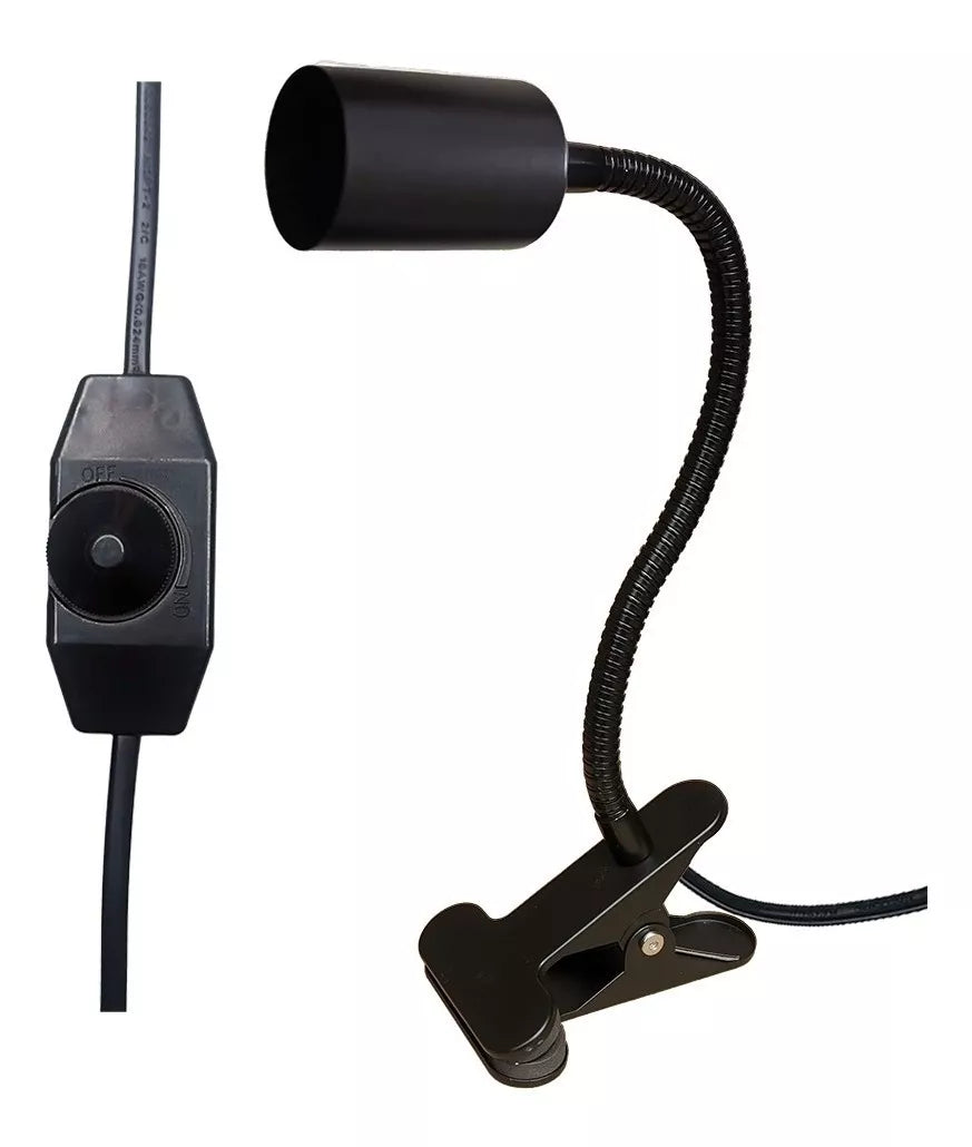 Soporte Lampara Flexible Para Bombillo De Calor Reptil Luz Uva Uvb