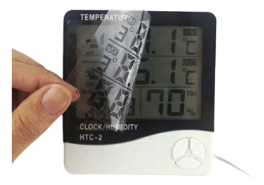 Reloj termohigrómetro digital con sonda HTC-2