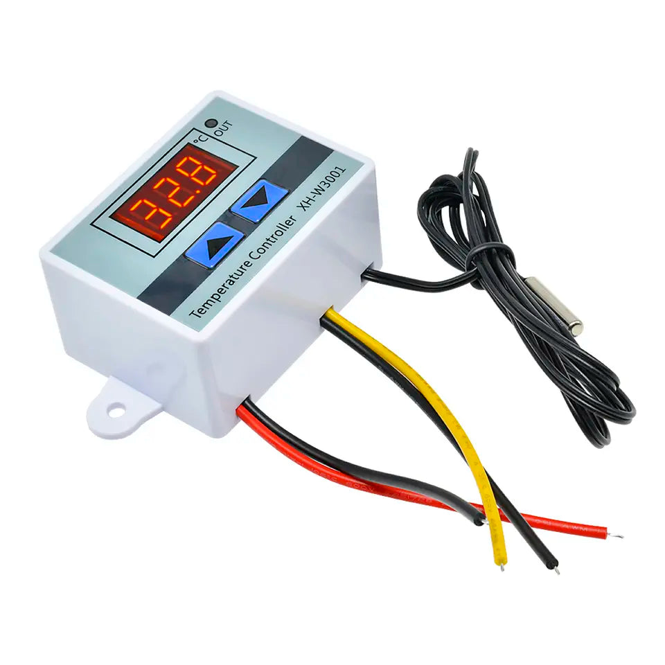 Controlador de temperatura inalámbrico de 15 A, salida de termostato  digital enchufable con control remoto, soporte de calefacción y  refrigeración