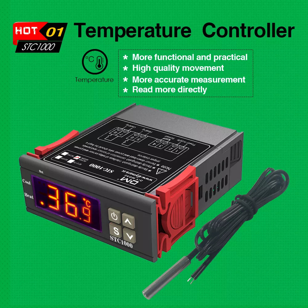 Termostato Digital STC1000 con sensor