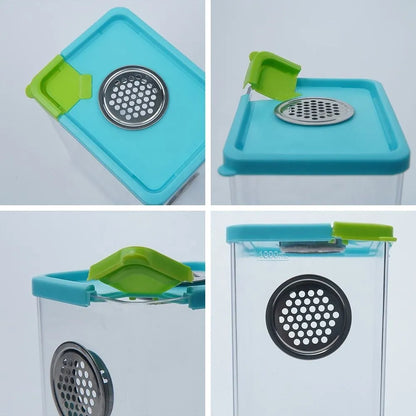 Caja de Cría para Reptiles con Ventilación y Tapa Segura